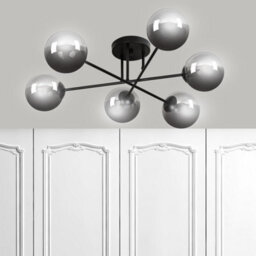 Emibig Lighting Emibig Brendi Ceiling Lamp  6 X E14 Black With Graphite Shade - thumbnail 5