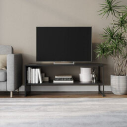Urbn-Living Urbnliving 100Cm Width Black Steel Frame Wooden Coffee Table & 2 X 40Cm Sofa Side End Open Storage Unit - thumbnail 4