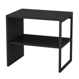 Urbn-Living Urbnliving 100Cm Width Black Steel Frame Wooden Coffee Table & 2 X 40Cm Sofa Side End Open Storage Unit - thumbnail 6