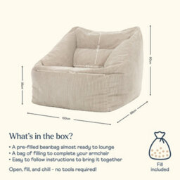 icon Natalia Large Beanbag Corduroy Natural Beige - thumbnail 6