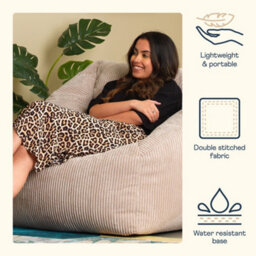 icon Natalia Large Beanbag Corduroy Natural Beige - thumbnail 4