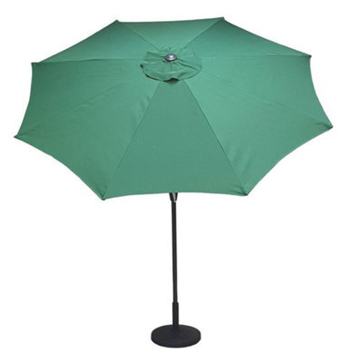 Signature Weave 2.5M Round Table Parasol Sun Shade Umbrella Green Canopy - image 1