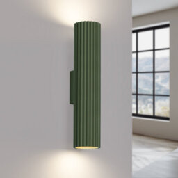 Sollux Lighting Karbon Aluminum Olive Green 2 Lights Minimalist Wall Light - thumbnail 3
