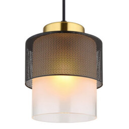 Luminosa Lighting Luminosa Olga Slim Pendant Ceiling Light Matt Black Satined Glass Shade 1X E27 - thumbnail 3