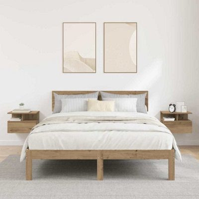 Berkfield Floating Nightstands 2 Pcs Artisan Oak 40X31X27 Cm Engineered Wood - image 1