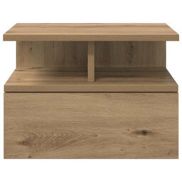 Berkfield Floating Nightstands 2 Pcs Artisan Oak 40X31X27 Cm Engineered Wood - thumbnail 6
