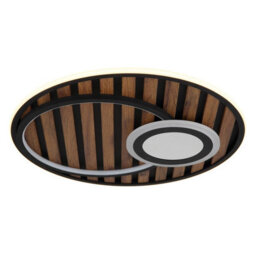 Luminosa Lighting Luminosa Woody 50Cm Integrated Led Semi Flush Ceiling Light Matt Black Led 3000K - thumbnail 5
