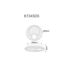 Luminosa Lighting Luminosa Woody 50Cm Integrated Led Semi Flush Ceiling Light Matt Black Led 3000K - thumbnail 7