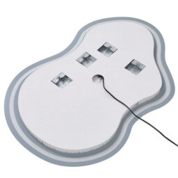 Living And Home 600 X 900mm Cloud Frameless Led Bathroom Mirror With Demister, Dimmable 3 Colour Temperature - thumbnail 4