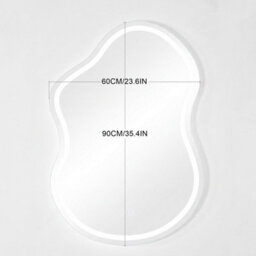 Living And Home 600 X 900mm Cloud Frameless Led Bathroom Mirror With Demister, Dimmable 3 Colour Temperature - thumbnail 5