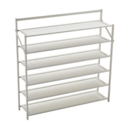 Living And Home 6 Tier White Wooden Foldable Shoe Rack Shoe Storage Organiser Shoe Shelf - thumbnail 3