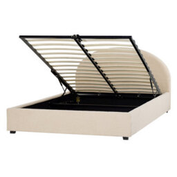 Beliani Ottoman Bed Boucle Vaucluse 140 X 200 Cm (Eu Double) Beige - thumbnail 4