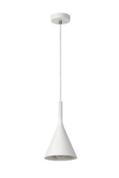 Lucide Gipsy Modern Dome Plaster Pendant Light 16.5Cm- 1Xe27 - White - thumbnail 3