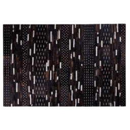 Beliani Rug Akseki Dark Brown 160 X 230 Cm Leather - thumbnail 4