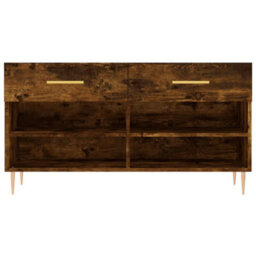 Walplus Shoe Bench Smoked Oak 102X35X55 Cm Engineered Wood - thumbnail 6