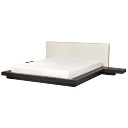 Beliani Bed Boucle Zen 180 X 200 Cm (Eu Super King) Dark Ash Wood - thumbnail 6