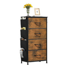 Modcraft 4-Drawer Chest With Fabric Storage Drawers And Metal Frame - Brown - thumbnail 6