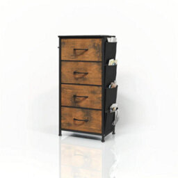 Modcraft 4-Drawer Chest With Fabric Storage Drawers And Metal Frame - Brown - thumbnail 3