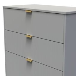 Nashville Ready Assembled Matt Grey No Effect 4 Drawer Chest (H)1063mm (W)766mm (D)395mm - thumbnail 3