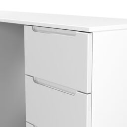 Messina Gloss White 6 Drawer Non-Extendable Desk (H)785mm (W)1254mm (D)386mm - thumbnail 4