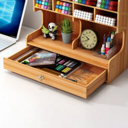 Style1 Office Study Desk Organizer Table Box Wooden Pen Pencil Storage Holder - thumbnail 5