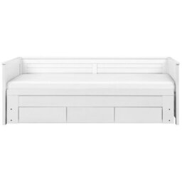 Beliani Bed With Storage Drawers Wood Cahors 90 X 200 Cm (Eu Single) White - thumbnail 7