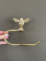 Brass Bee Toilet Roll Holder Brass - thumbnail 6