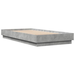 Berkfield Bed Frame Without Mattress Concrete Grey 75X190 Cm Small Single - thumbnail 3