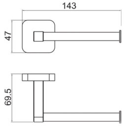 Toilet Roll Holder Bathroom Tissue Paper Stand Wall Mounted Easy Install - thumbnail 2