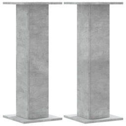 Walplus Plant Stands 2 Pcs Concrete Grey 30X30X80 Cm Engineered Wood - thumbnail 2