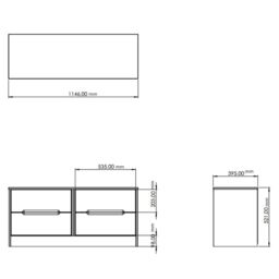 Genoa Ready Assembled Matt Green No Effect 4 Drawer Wide Chest (H)521mm (W)1146mm (D)395mm - thumbnail 5