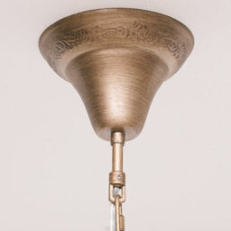 Gold 12 Branch Shallow Cut Glass Chandelier - thumbnail 4