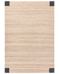 Wyld And Coco Handwoven Jute Area Rug 160 X 230 Cm Beige With Subtle Black Accents - thumbnail 1