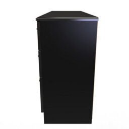 Harrow Double Pedestal Desk In Black Gloss (Ready Assembled) - thumbnail 2