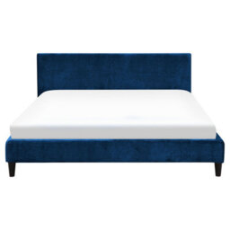 Beliani Bed Velvet Fitou 160 X 200 Cm (Eu King Size) Dark Blue - thumbnail 5