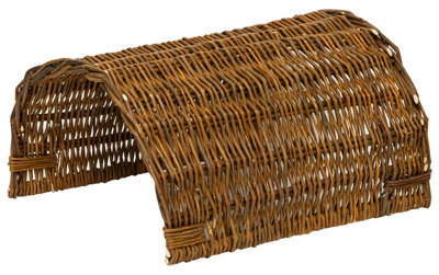 Woodside Rabbit/guinea Pig Wicker Bridge, Wooden Pet Shelter For Small Animals - image 1