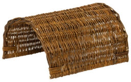 Woodside Rabbit/guinea Pig Wicker Bridge, Wooden Pet Shelter For Small Animals - thumbnail 1