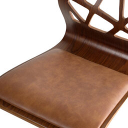 Beliani Set Of 2 Bar Chairs Petersburg Faux Leather Brown/ Silver - thumbnail 9
