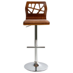 Beliani Set Of 2 Bar Chairs Petersburg Faux Leather Brown/ Silver - thumbnail 7