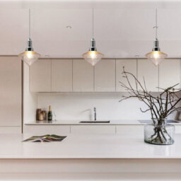 Long Life Lamps Company Retro Glass Diamond Shape Chrome Ceiling Pendant Light M0184 - thumbnail 7