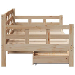 Berkfield Daybed With Drawers Without Mattress 90X190 Cm Single Solid Wood - thumbnail 5