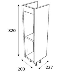 Matt Green Freestanding Single Bathroom Cabinet (H) 820mm (W) 200mm (D) 24.5Cm - thumbnail 2