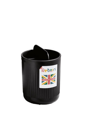 ReBorn® Reborn Recycled Toothbrush Holder - Graphite Black Bathroom Accessories Caddy - With Three Compartments - Made In The Uk - image 1