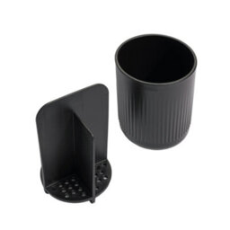 ReBorn® Reborn Recycled Toothbrush Holder - Graphite Black Bathroom Accessories Caddy - With Three Compartments - Made In The Uk - thumbnail 4