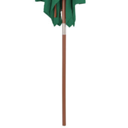 Berkfield Outdoor Parasol With Wooden Pole 150X200 Cm Green - thumbnail 6