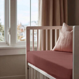 MHG Living Pack Of 2 Fitted Cot Sheets, 100% Cotton Jersey - Soft & Breathable - Misty Pink And Dusty Rose - Fits 140X70Cm Cots - thumbnail 4
