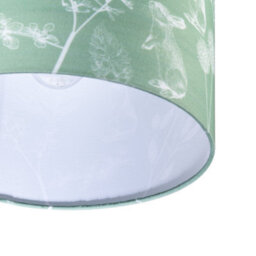 Happy Homewares Woodland Theme Sage Olive Green Shade With Hares And Thistle Decor - thumbnail 5