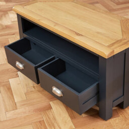 The Furniture Market Cotswold Charcoal Grey Painted Corner Tv Unit Up To 50 Tv Size - thumbnail 6