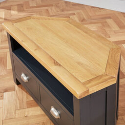 The Furniture Market Cotswold Charcoal Grey Painted Corner Tv Unit Up To 50 Tv Size - thumbnail 7