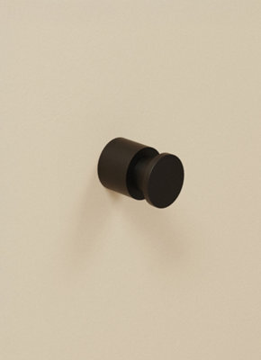 Cosmic Towel Hook, Robe Hook, Coat Hook,  Black, Hidden Fixings, Anti-Corrosion, 5Kg Resistance, Micra Collection - image 1